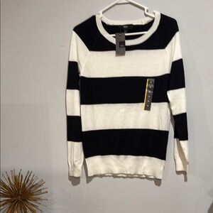 Two-Tone Black and Cream Top